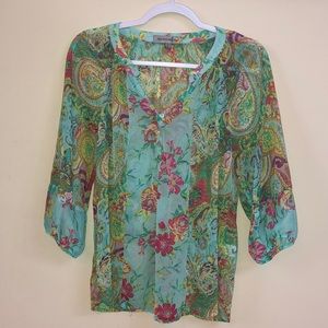 Anthropologie Figueroa & Flowers Peasant Blouse